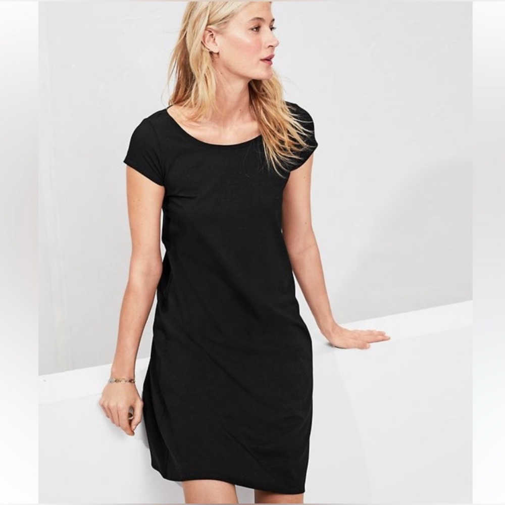 Eileen Fisher Classic Ballet Neck Black Dress